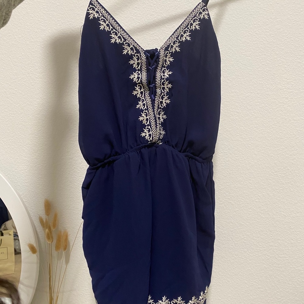 Deep blue romper